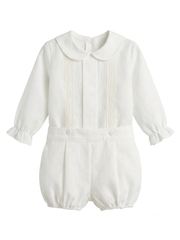 BOYS CEREMONY LINEN LONG SLEEVE SHIRT AND SHORT 2P SET