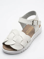 GIRLS CIRCLES WHITE SANDAL