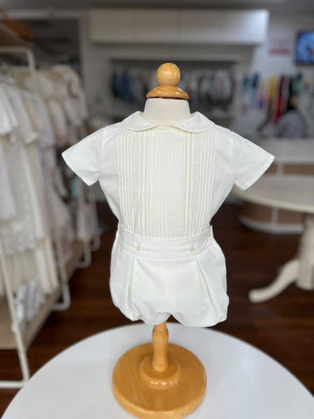 BOY TRADITIONAL PETER PAN COLLAR BAPTISM 2P SET BATISTA