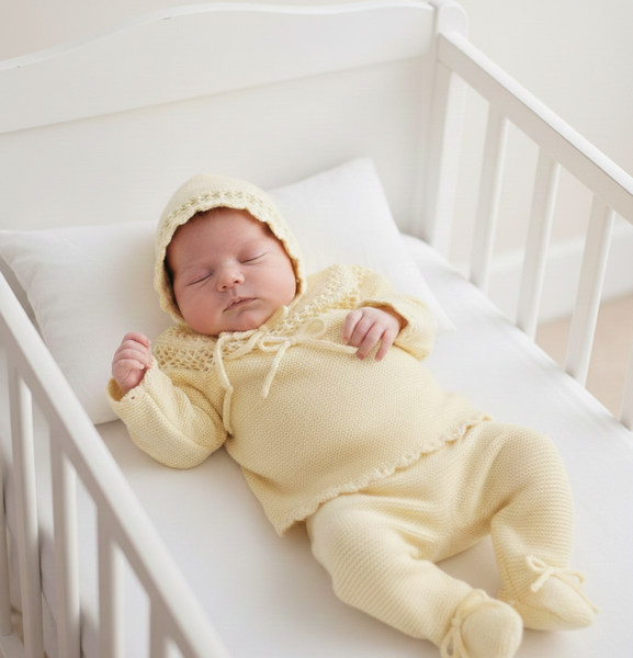 CONJUNTO RECIÉN NACIDO PERLE MODELO 3P AMARILLO