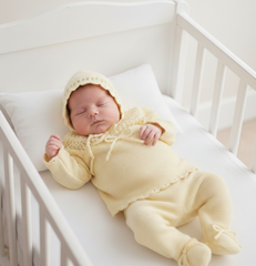 CONJUNTO RECIÉN NACIDO PERLE MODELO 3P AMARILLO