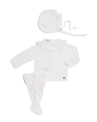 NEWBORN OPENWORK LACE COLLAR 3P SET