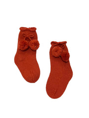 BABY SOCKS WITH POMPOMS