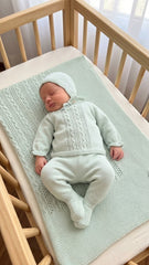 BABY TEXTURE BLANKET AND NEWBORN 4P SET