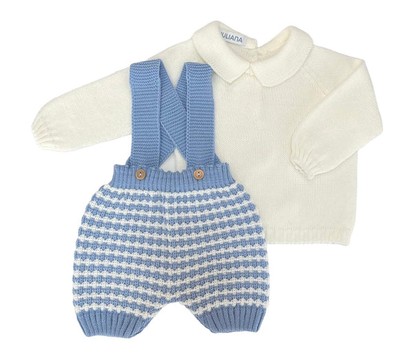 BABYS KNITTED ROMPER SET