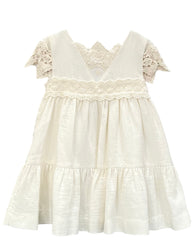 VESTIDO DE NIÑA DE ENCAJE MARFIL