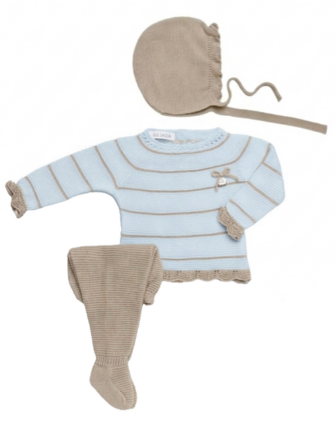 NEWBORN STRIPED COMBINED 3P SET