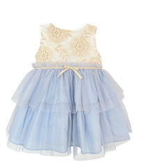 GIRL FLORAL DETAILS TULLE DRESS ZODIACO