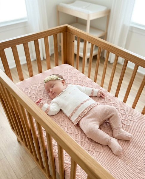 NEWBORN KNIT EYELET YOKE 3P SET