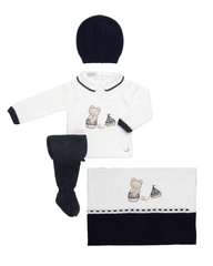 BABY BEAR BOAT BLANKET AND NEWBORN 4P SET