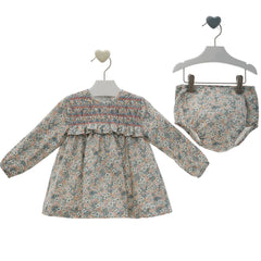 BABY LIBERTY PRINT DRESS AND BLOOMERS SHANGAI