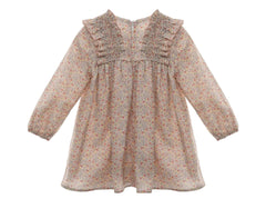 GIRLS FLORAL AND GINGHAM BOWS DRESS CASCABEL