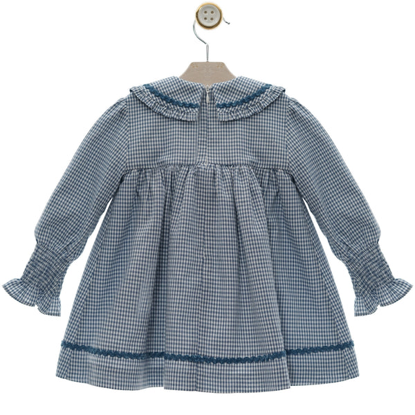 GIRL PETER PAN COLLAR GINGHAM DRESS SEDA
