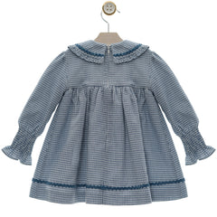 GIRL PETER PAN COLLAR GINGHAM DRESS SEDA