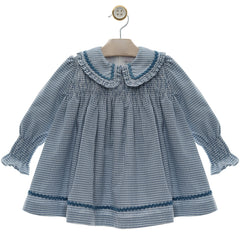 GIRL PETER PAN COLLAR GINGHAM DRESS SEDA