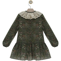 GIRL FLORAL LACE COLLAR DRESS SUELTAS