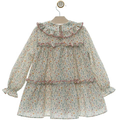 GIRL FLORAL AND RUFFLE DETAILS DRESS SUELTAS