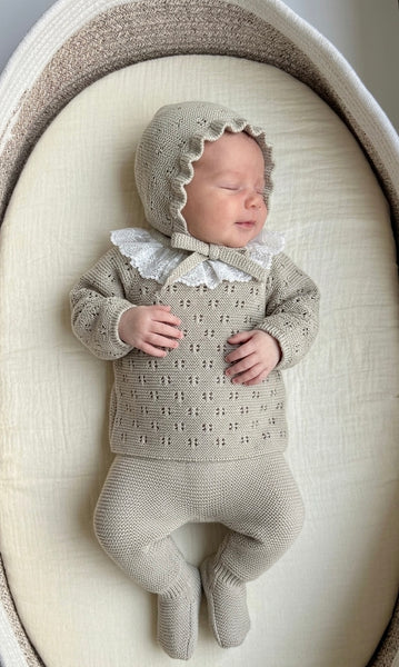 NEWBORN OPENWORK LACE COLLAR 3P SET