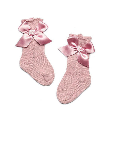KNITTED BOW SOCKS 25