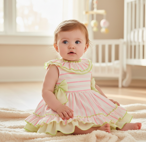 GIRL RUFFLE FLUO SHORT DRESS 2P