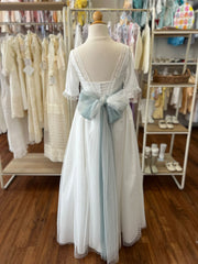COMMUNION PLUMETTI AND TULLE BOW DRESS