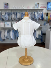 BOY BAPTISM SHORT SLEEVE SHIRT WITH SHORT SET