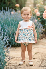 GIRLS FLORAL  DRESS WITH BLOOMER 2P