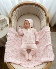 NEWBORN ROMANTIC OPENWORK LACE 3P SET