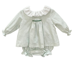 GIRL POLKA DOTS SHORT DRESS WITH BLOOMER SET BATISTA