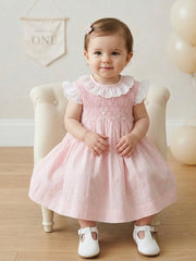 GIRLS SLEEVELESS SMOCKED DRESS