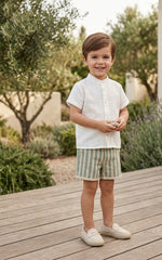 BOYS STRIPED SHORT AND SHORT SLEEVE SHIRT 2P CHOWA