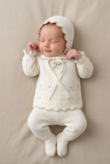 IVORY NEWBORN BOBBLES DETAILS 3P SET