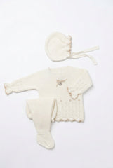 IVORY NEWBORN BOBBLES DETAILS 3P SET