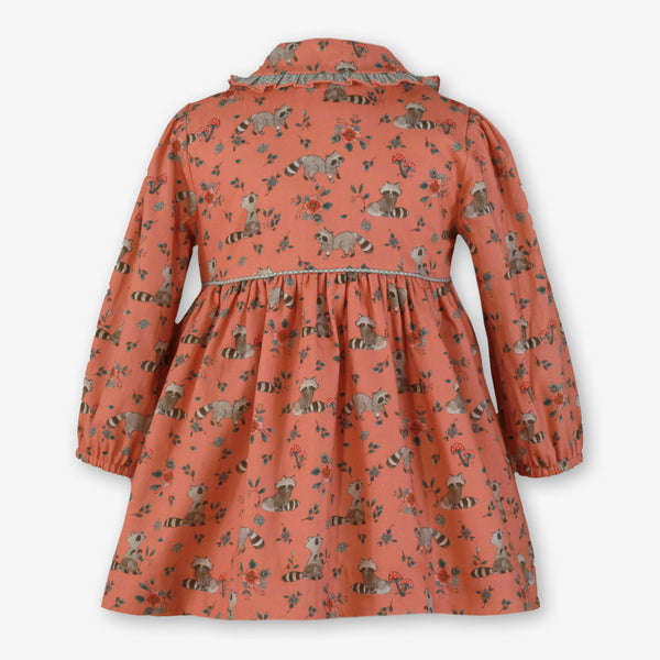 GIRL FLOWERS MAPACHE PRINT DRESS