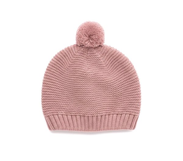 GORRO DE PUNTO CON POMPONES