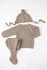 VISON CABLE KNIT PATERN NEWBORN 3P SET