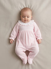 PIJAMA BABY NIDO DE TERCIOPELO CON CUELLO VOLANTE