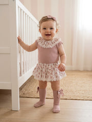 GIRLS KNITTED BLOUSE KOALA COLLAR WITH BLOOMER 2P SET