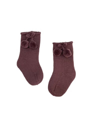 BABY SOCKS WITH POMPOMS