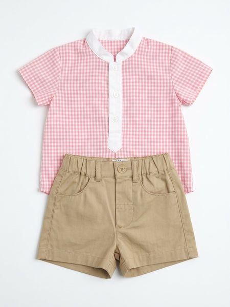 BOY SET PLAID SHIRT
