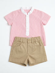 BOY SET PLAID SHIRT