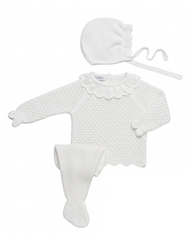 NEWBORN DELICATE OPENWORK LACE COLLAR 3P SET