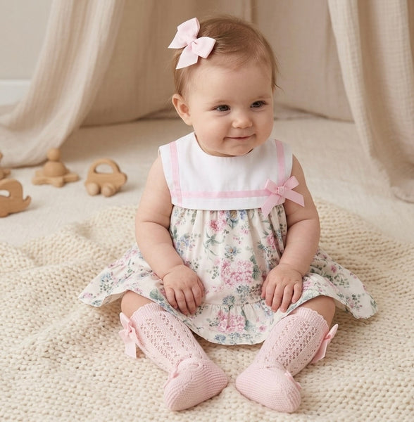 BABY PINK FLOWERS DRESS