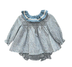 BABY LIBERTY SHORT DRESS WITH BLOOMER SET ONDULINA