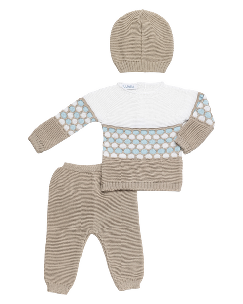 NEWBORN COLORS EMBROIDERED TRIM 3P SET