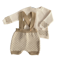 BABY DUNGAREES AND SWEATER 2P SET