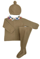 NEWBORN PLAID COLLAR BRAID 3P SET