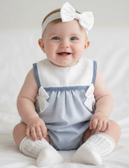 BABY GIRLS STRIPED AND BOWS ROMPER FANTASIA