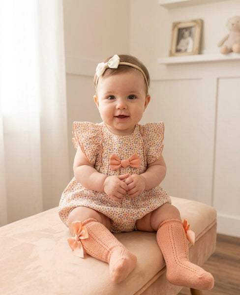 GIRL LITTLE FLOWERS FLOUNCE SLEEVE DRESS