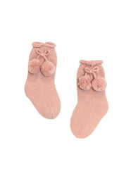 BABY SOCKS WITH POMPOMS